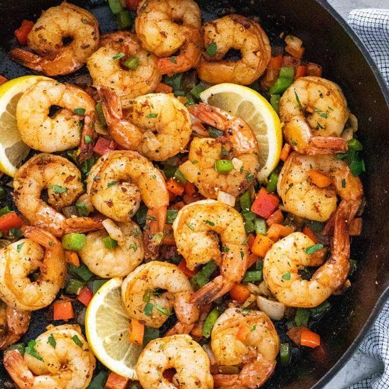 Spicy Cajun Frozen Shrimp Skillet