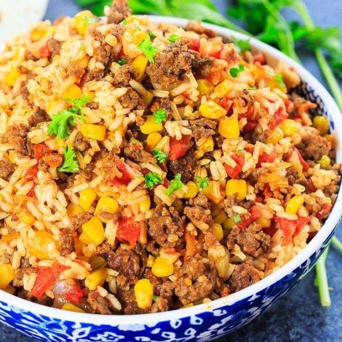 Spicy Dirty Rice with Chorizo and Corn