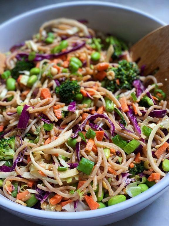 Spicy Edamame Noodle Bowl
