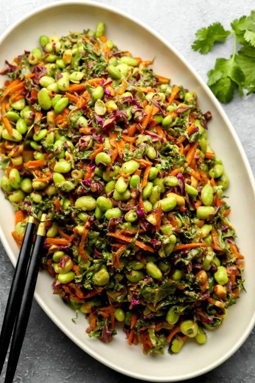Spicy Edamame and Peanut Salad
