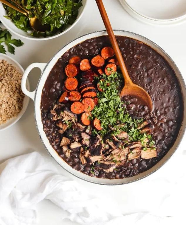 Spicy Feijoada with Chorizo and Red Peppers