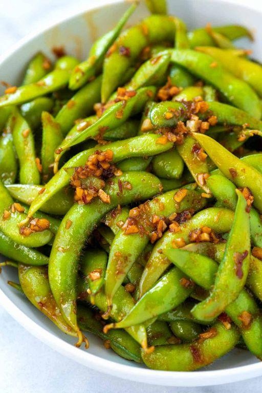 Spicy Garlic Butter Edamame