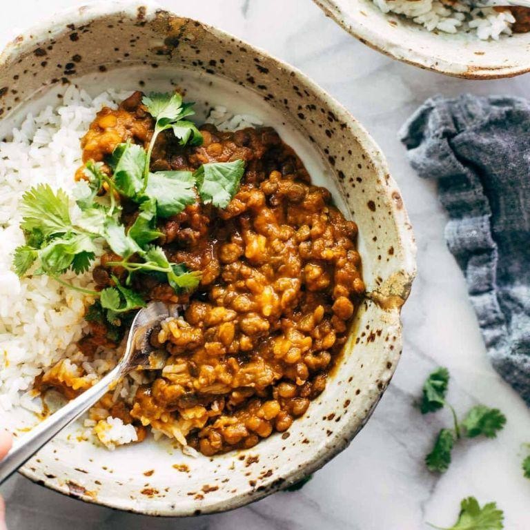 Spicy Instant Pot Red Lentil Curry