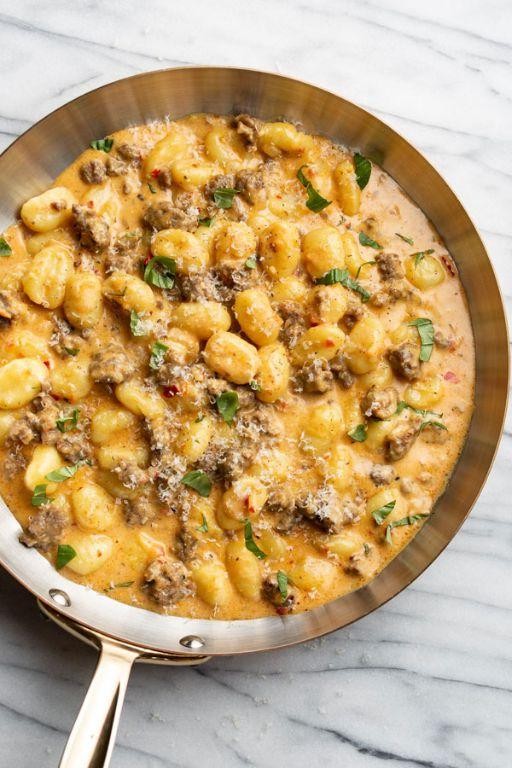 Spicy Italian Sausage and Gnocchi Skillet