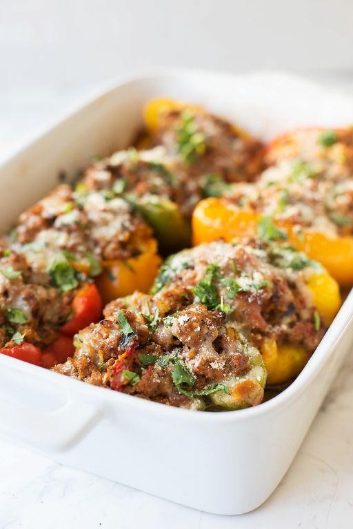 Spicy Keto Beef Stuffed Peppers
