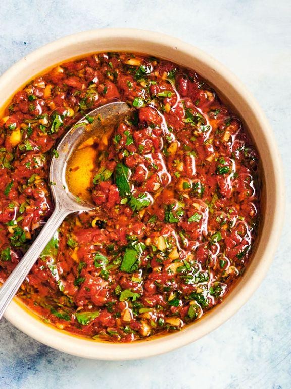 Spicy Red Chimichurri with Chili Flakes