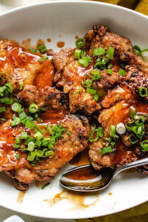 Spicy Sriracha Air Fryer Rotisserie Chicken
