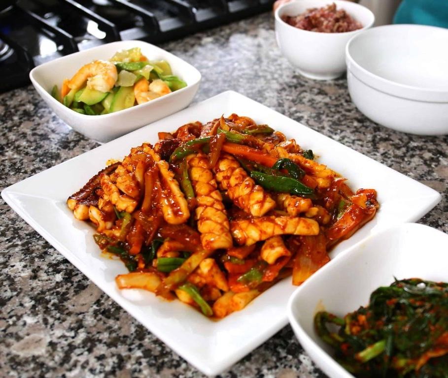 Spicy Stir-Fried Squid (Ojingeo Bokkeum)