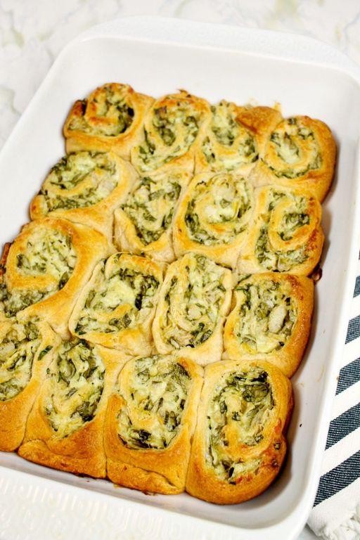 Spinach and Artichoke Crescent Roll-ups