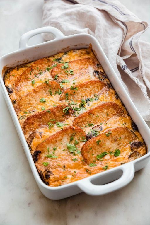 Spinach and Mushroom Hash Brown Casserole