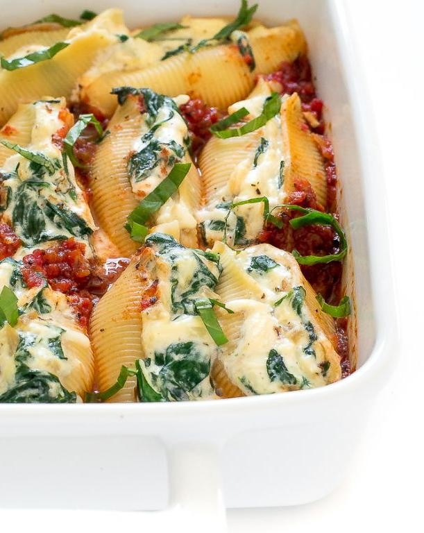 Spinach and Ricotta Stuffed Shells Protein Pasta