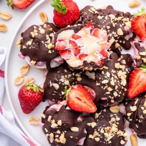 Strawberry Banana Yogurt Bites