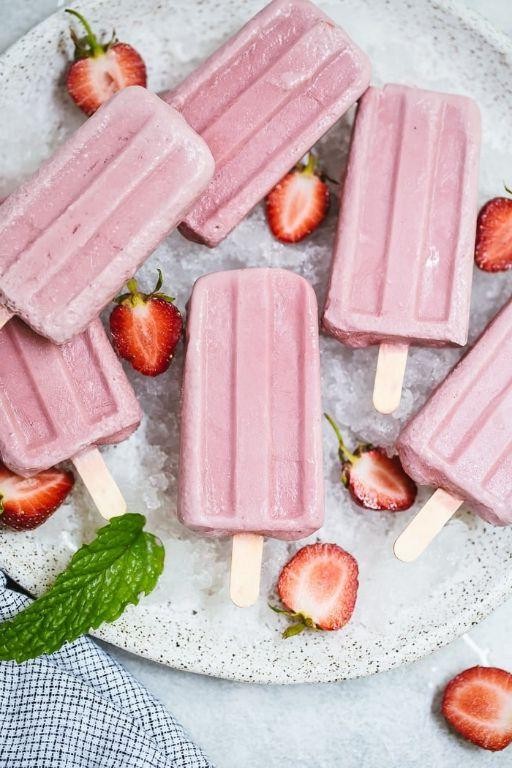 Strawberry Coconut Cream Pops