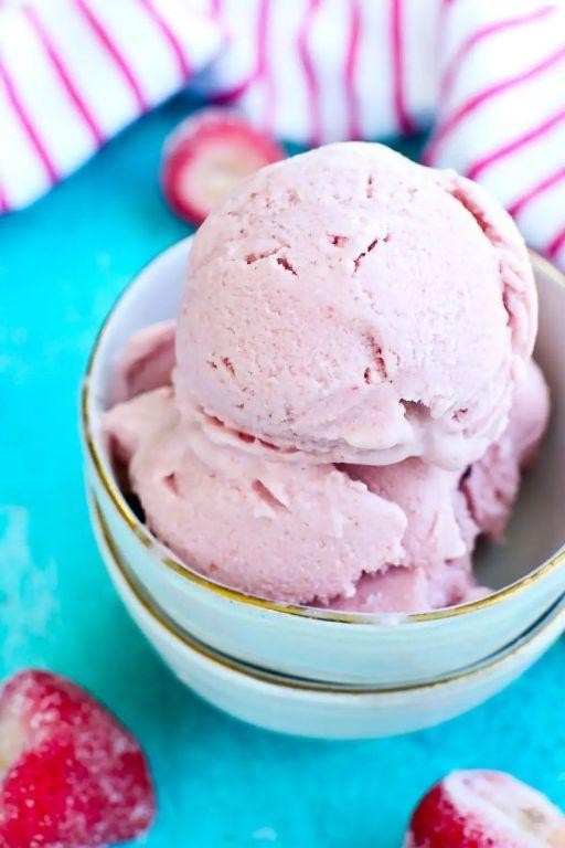 Strawberry Coconut Sugar-Free Ice Cream
