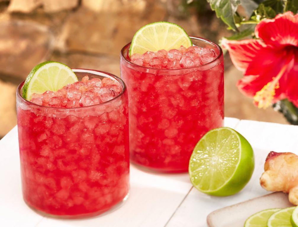 Strawberry Hibiscus Tequila Spritz