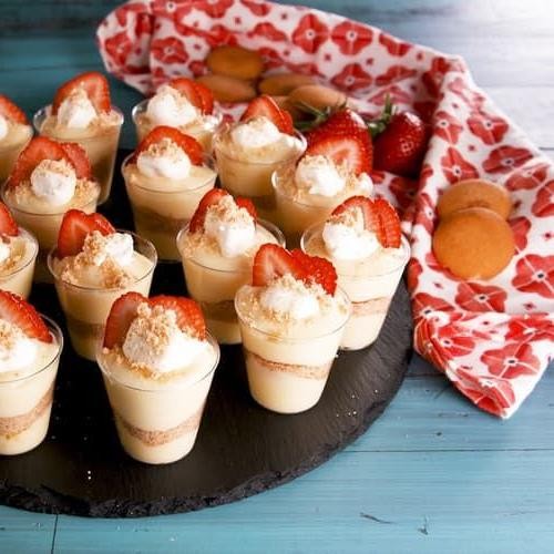 Strawberry Shortcake Pudding Shots
