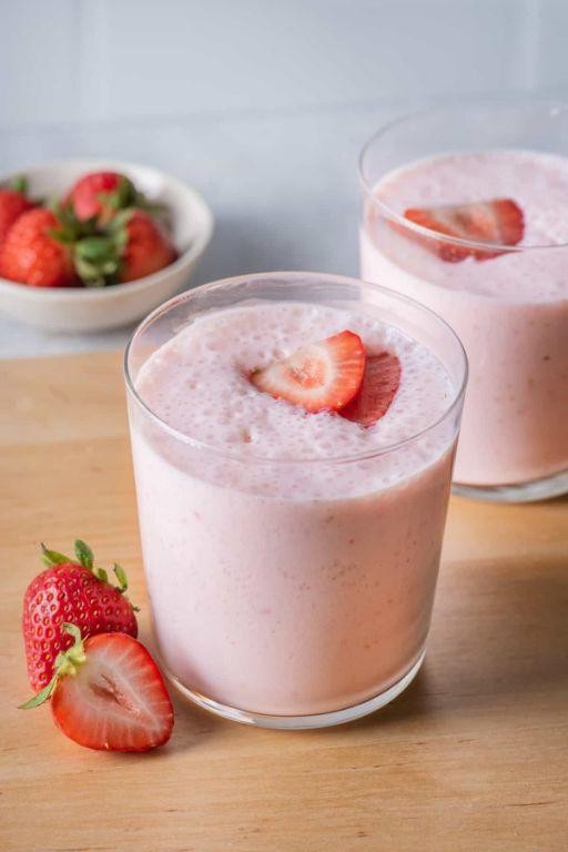 Strawberry Vanilla Protein Smoothie