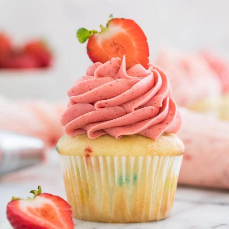 Strawberry Whipped Buttercream Frosting