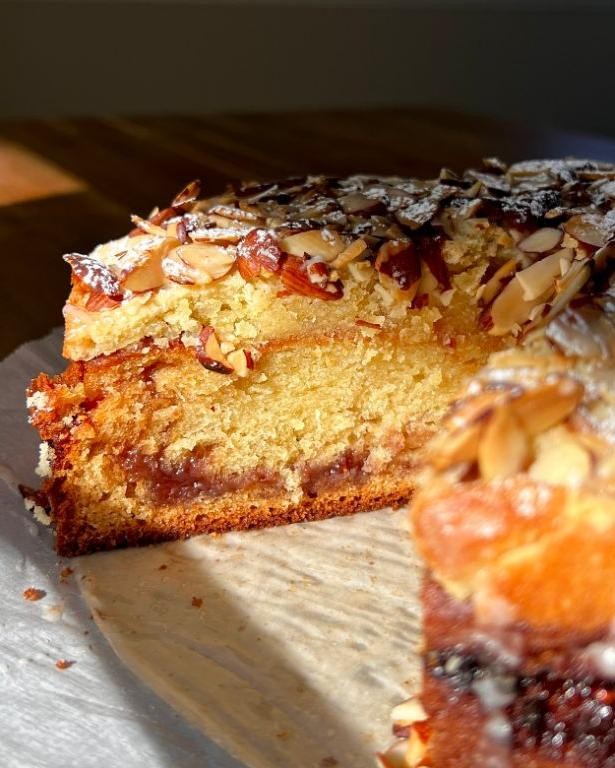 Swedish Raspberry Almond Cake