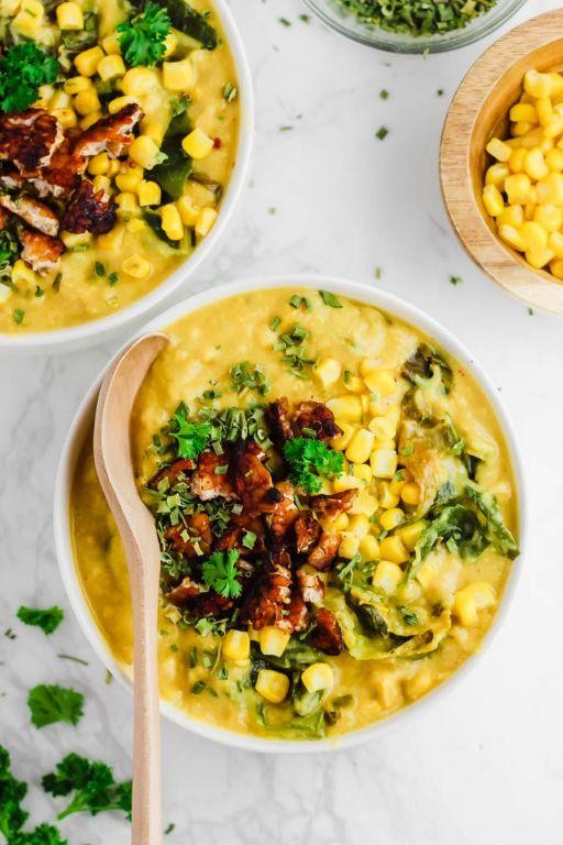 Sweet Pea and Corn Chowder