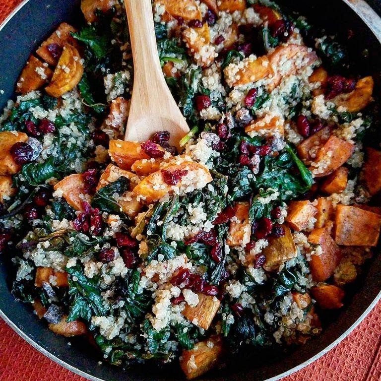Sweet Potato and Kale Quinoa Bake