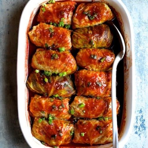 Sweet and Sour Pork Cabbage Wraps