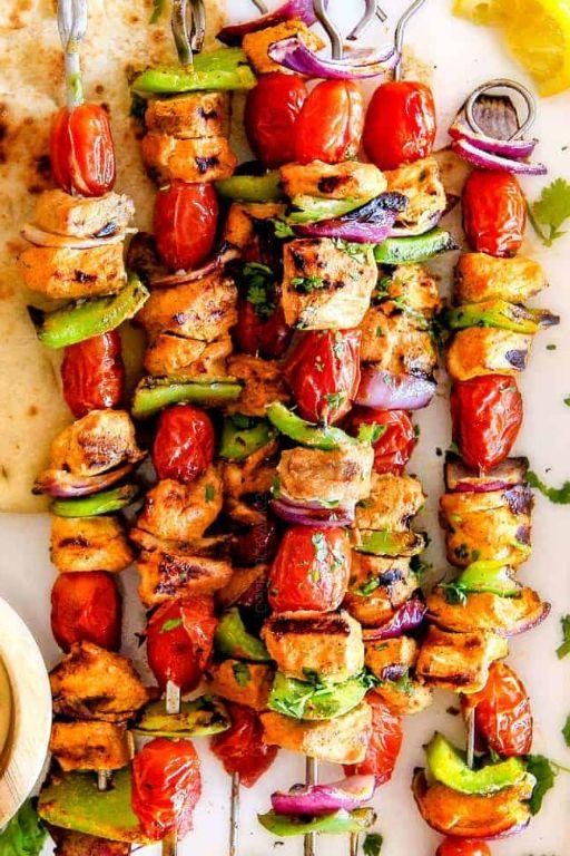 Tandoori Chicken Kebabs with Bell Peppers