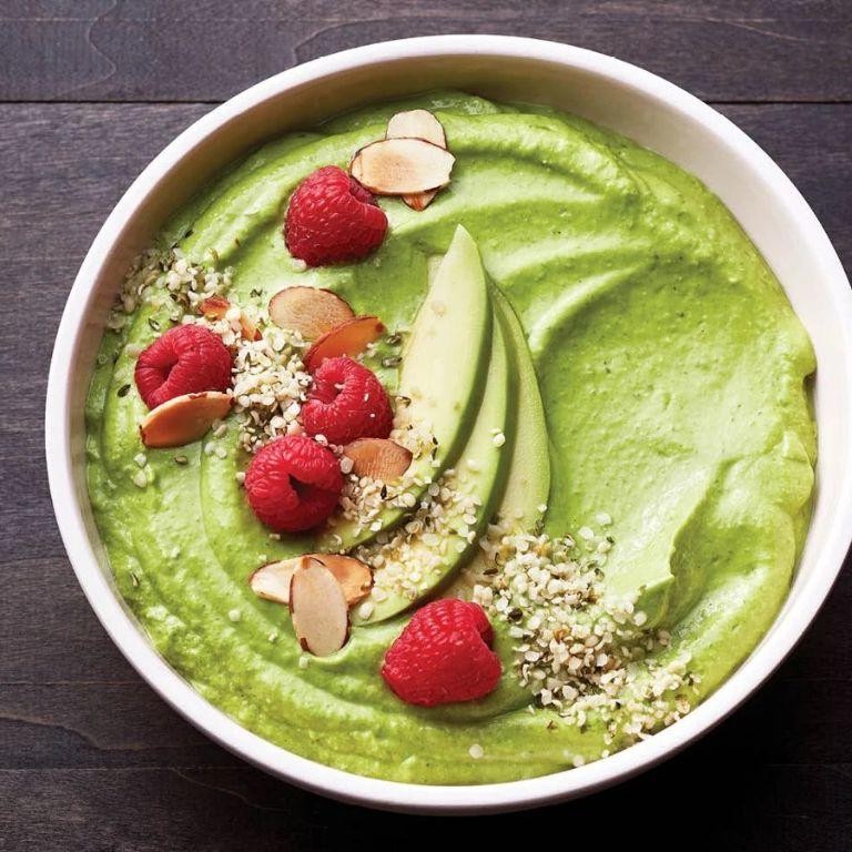 Tatsoi and Avocado Smoothie Bowl