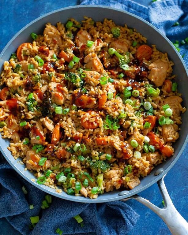 Teriyaki Chicken and Rice Skillet