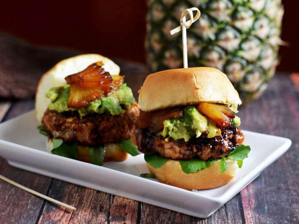 Teriyaki Glazed Fish Sandwich with Pineapple
