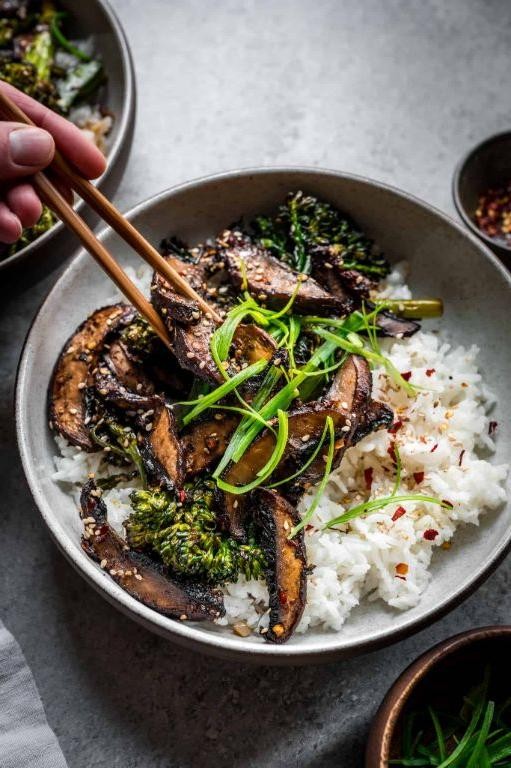 Teriyaki Mushroom Quinoa Stir-Fry