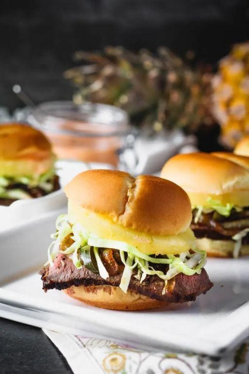 Teriyaki Steak Sandwich with Pineapple Salsa