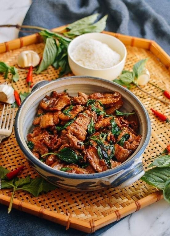 Thai Basil Stir-Fried Pork Belly