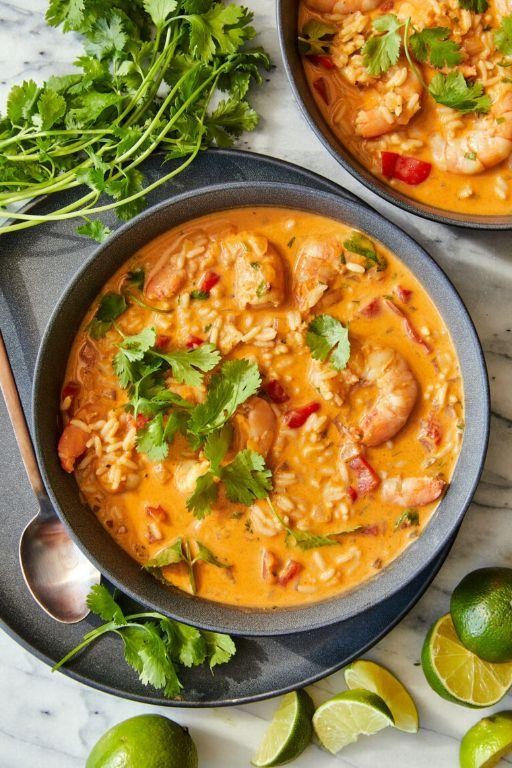 Thai Coconut Curry Soup with Shrimp