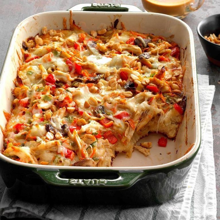 Thai Peanut Chicken Casserole