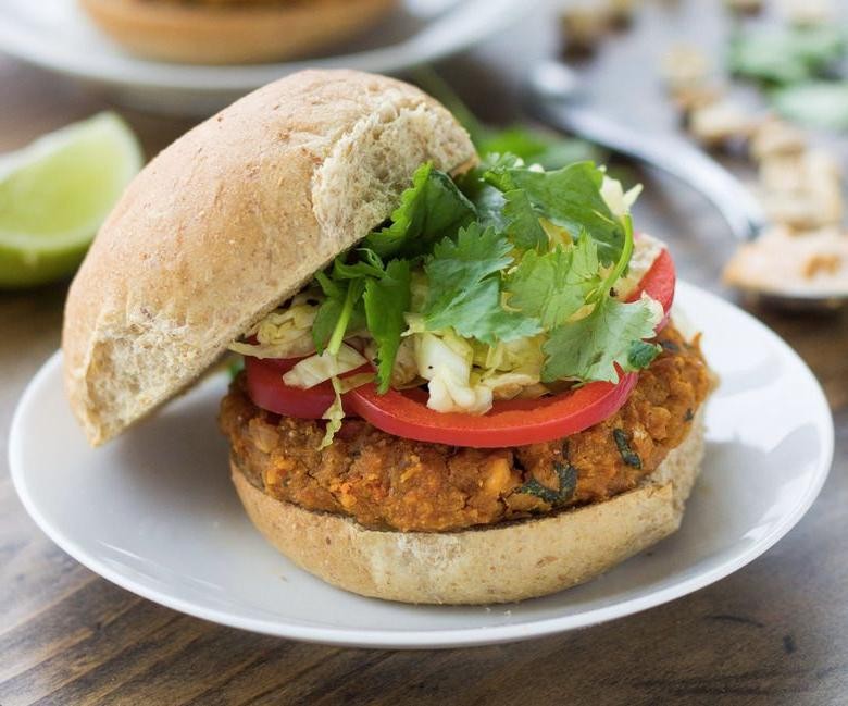 Thai Peanut Mushroom Burger