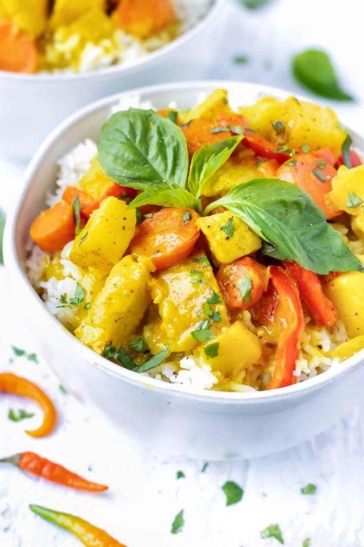 Thai Yellow Chicken Curry with Carrots