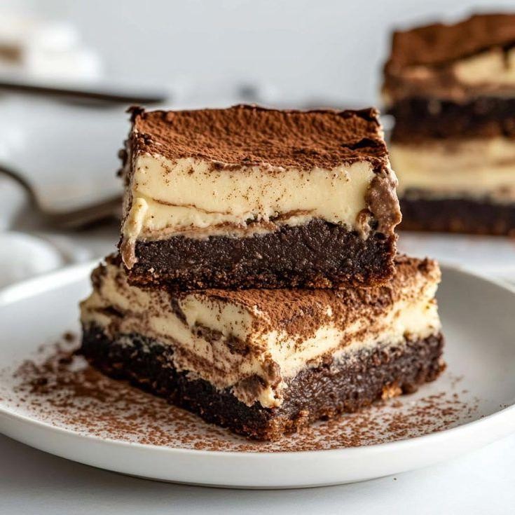 Tiramisu Slutty Brownies with Coffee-Infused Layers