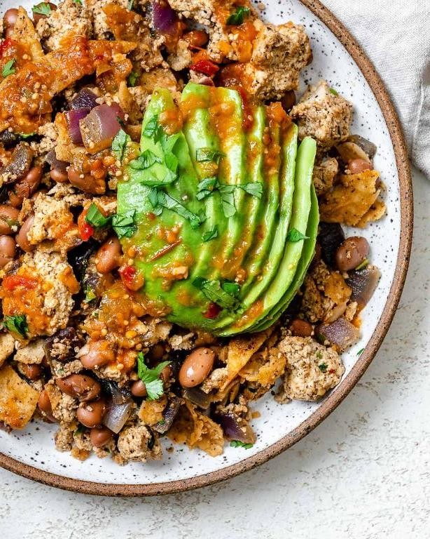 Tofu Chilaquiles with Salsa Verde