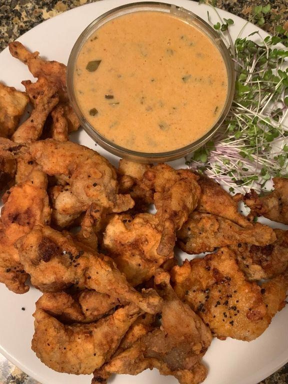 Truffle Oil Fried Quail with Rosemary Salt