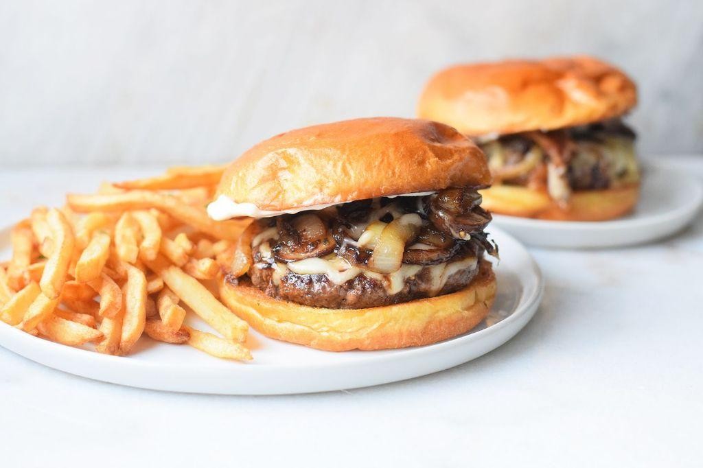 Truffle Oil Infused Mushroom Burger