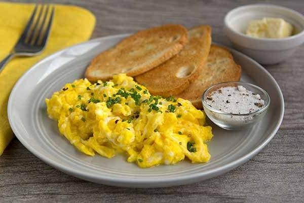 Truffle-Infused Scrambled Eggs with Chives