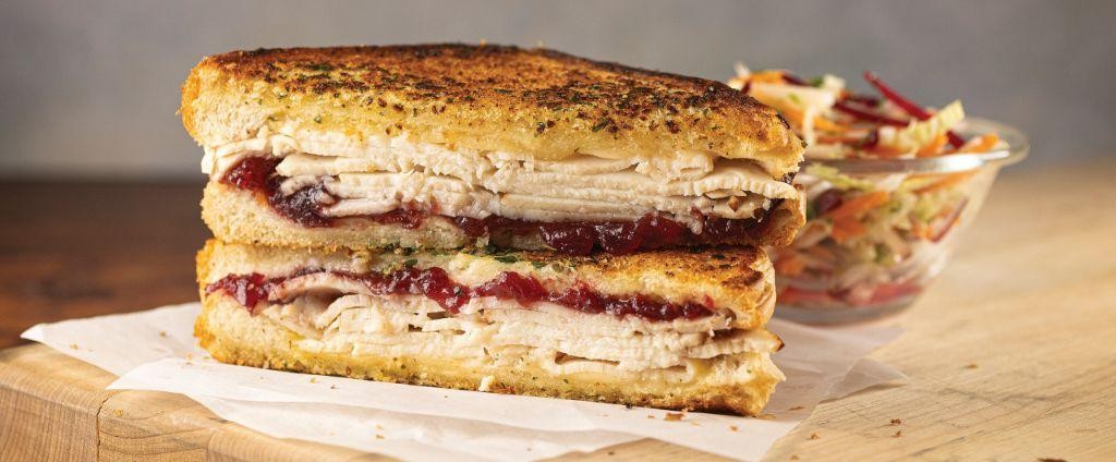 Turkey Patty Melt with Cranberry Sauce