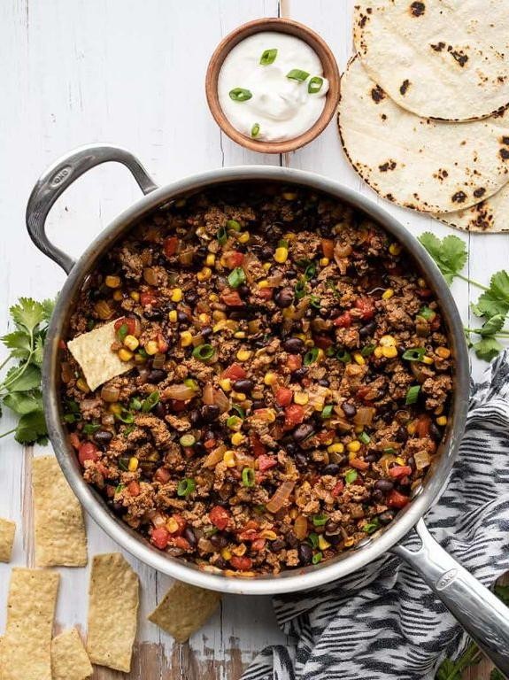 Turkey Taco Skillet with Black Beans