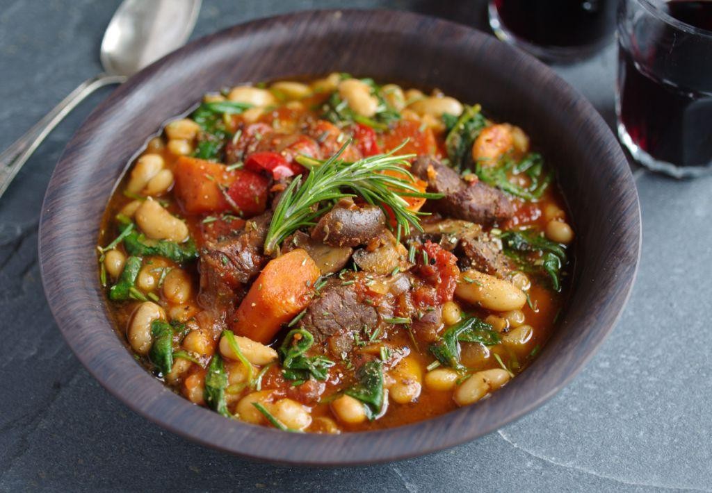 Tuscan Lamb Stew with White Beans and Sage