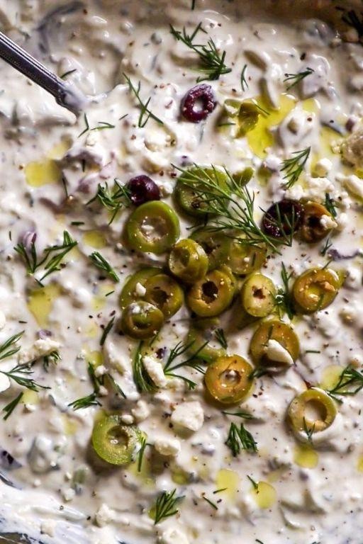 Tzatziki with Kalamata Olives and Oregano