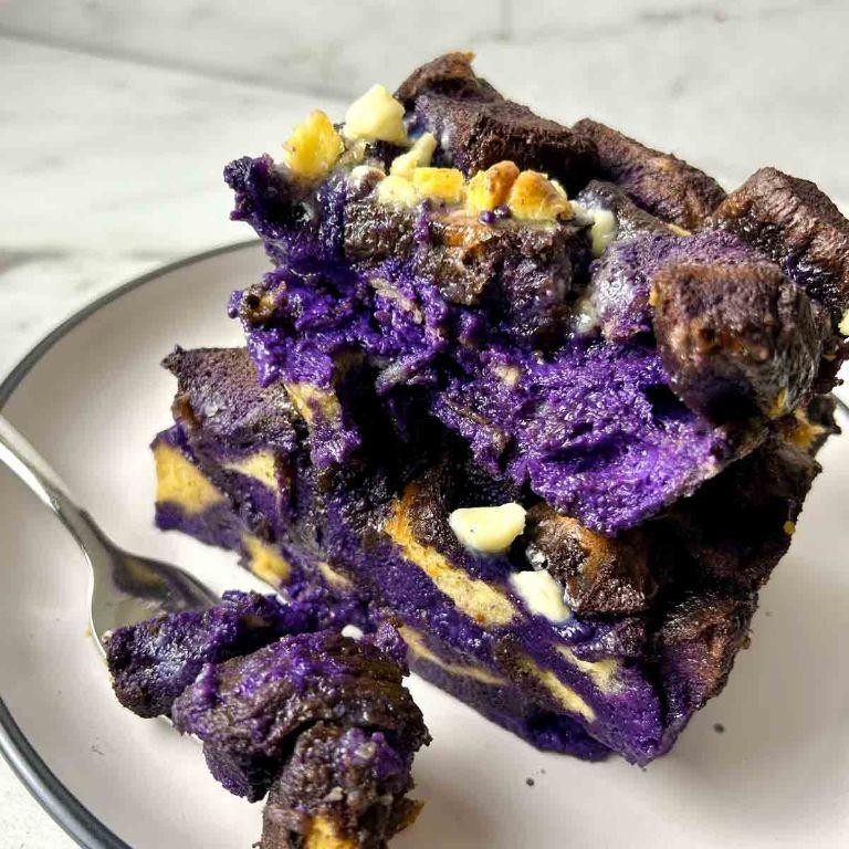 Ube Halaya Bread Pudding