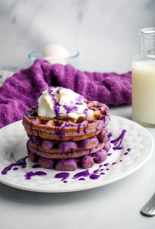 Ube Halaya Waffles