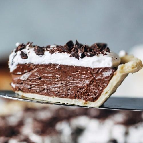 Vegan Chocolate Silk Pie with Coconut Cream