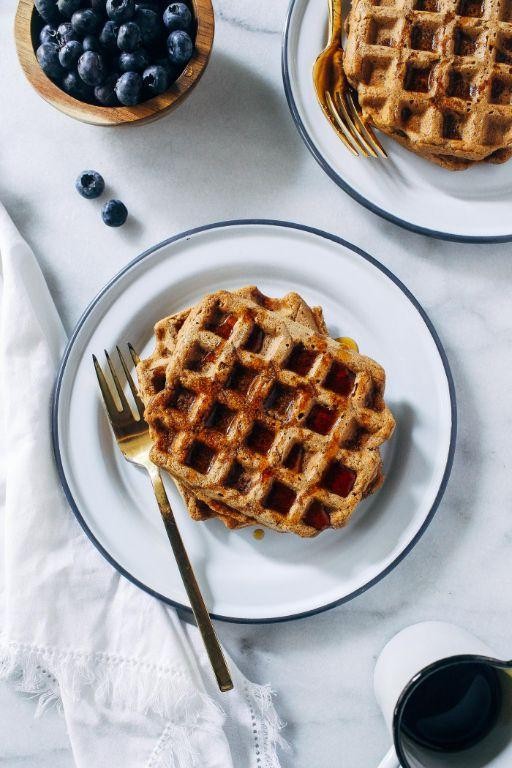 Vegan Oat Flour Waffles